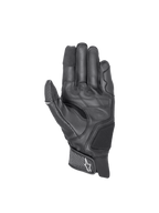 Alpinestars Luvas Morph Sport, luvas de moto desportivas para homem, pretas, em couro e têxtil com reforços na palma e pontas dos dedos compatíveis com ecrãs táteis.