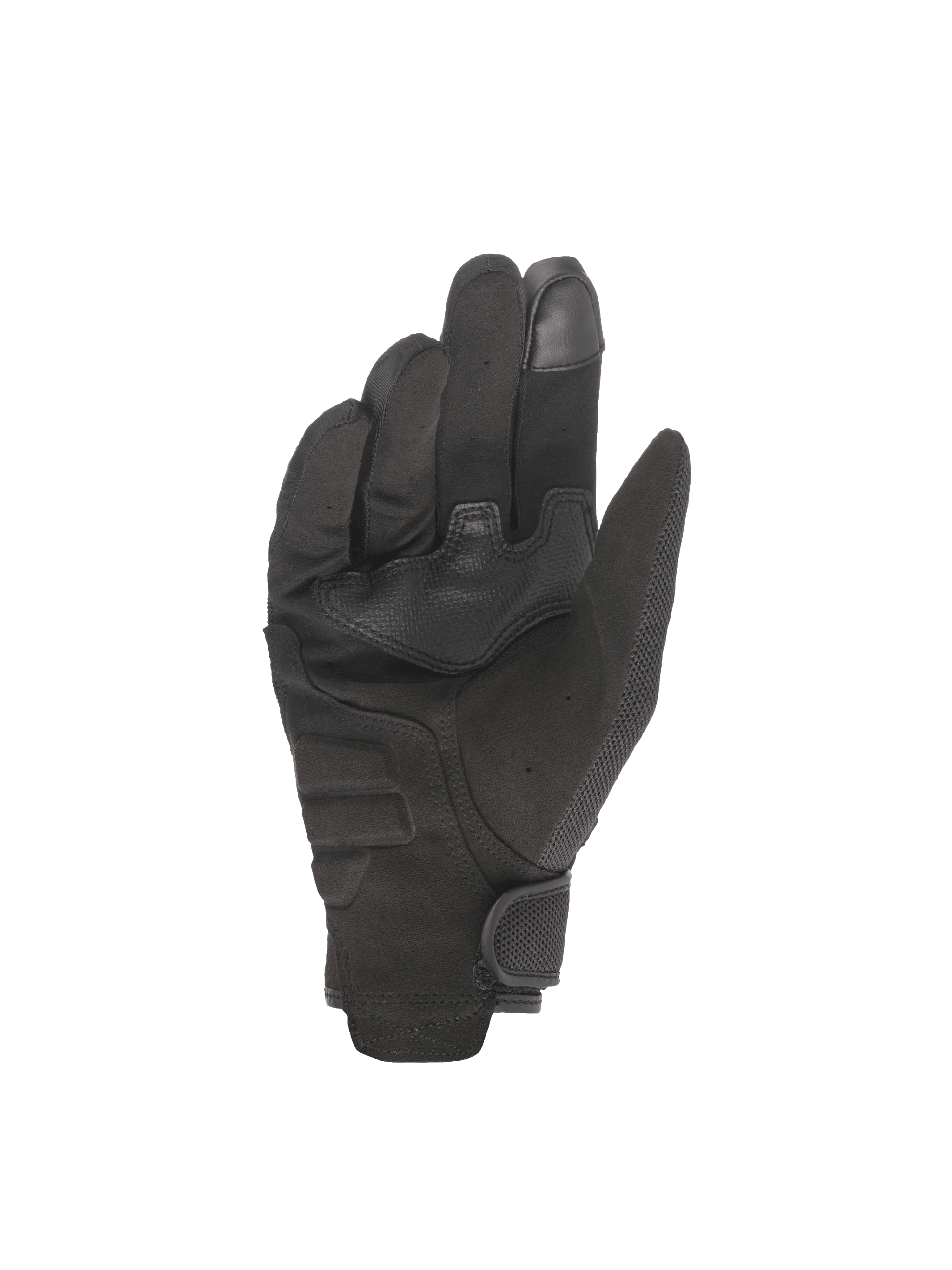 Alpinestars Copper Gloves, black urban motorcycle gloves with a synthetic suede palm and touchscreen fingertip.
