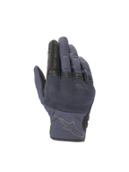 Alpinestars Copper Gloves, urban motorcycle road gloves, Mood Indigo blue and black, with protective hard knuckles.
