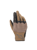 Alpinestars luvas Copper em castanho teca, luvas de moto urbanas com malha respirável e proteção rígida nos nós dos dedos.