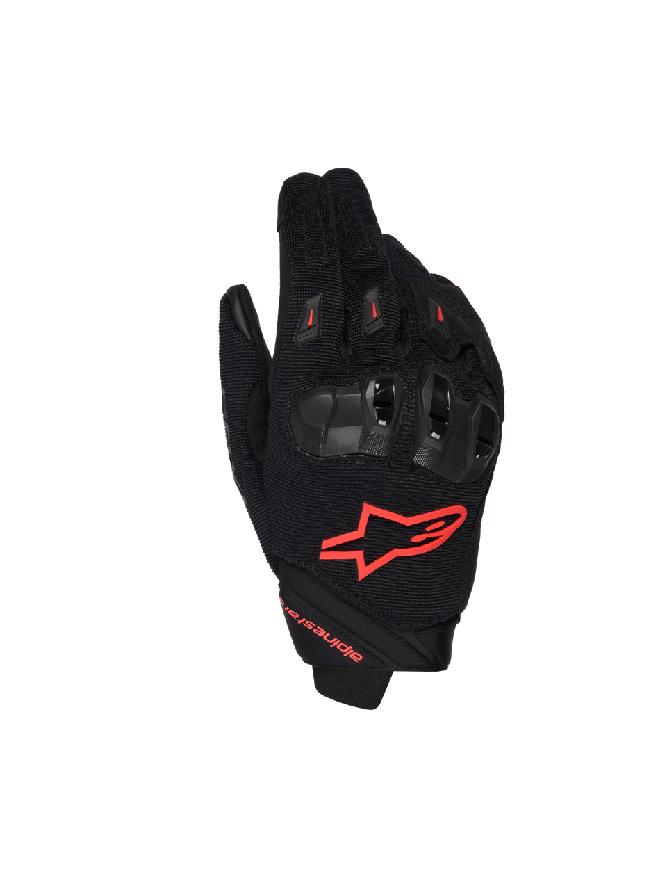 Alpinestars SP X 1 Gloves, Motorcycle Racing Gloves, Black and Red, Protective Knuckle Padding, Textured Grip Surface, Performance Hand Protection