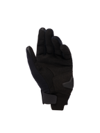 Alpinestars Reef Women's V2 Gloves, vista da palma, preto Hawaiian Ocean, luvas de motociclismo femininas de punho curto, palma em camurça sintética, pontas dos dedos compatíveis com ecrã tátil, fecho de pulso ajustável com gancho e laço
