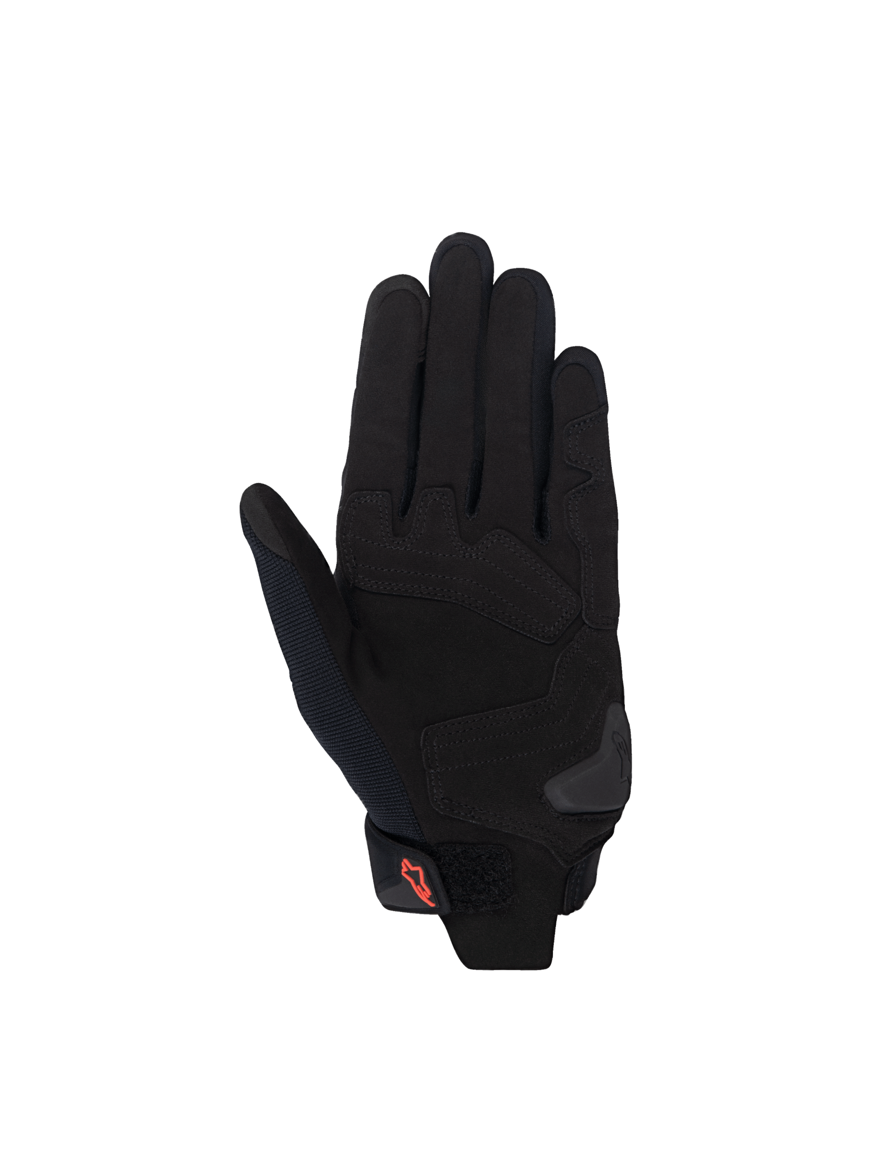 Alpinestars Stella SP X 1 Gloves, women's motorcycle sport gloves, black and red, synthetic leather palm with reinforced strike zones and TPR sliders.