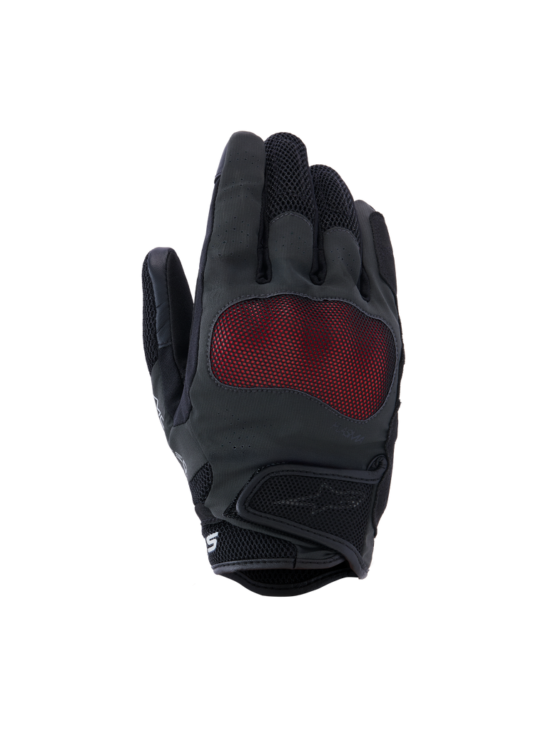 Alpinestars Stella Mogress Airflow Gloves, Women's Motorcycle Gloves, Black and Red, Mesh Construction, Breathable Design, Knuckle Protection, Textured Grip, Adjustable Wrist Strap