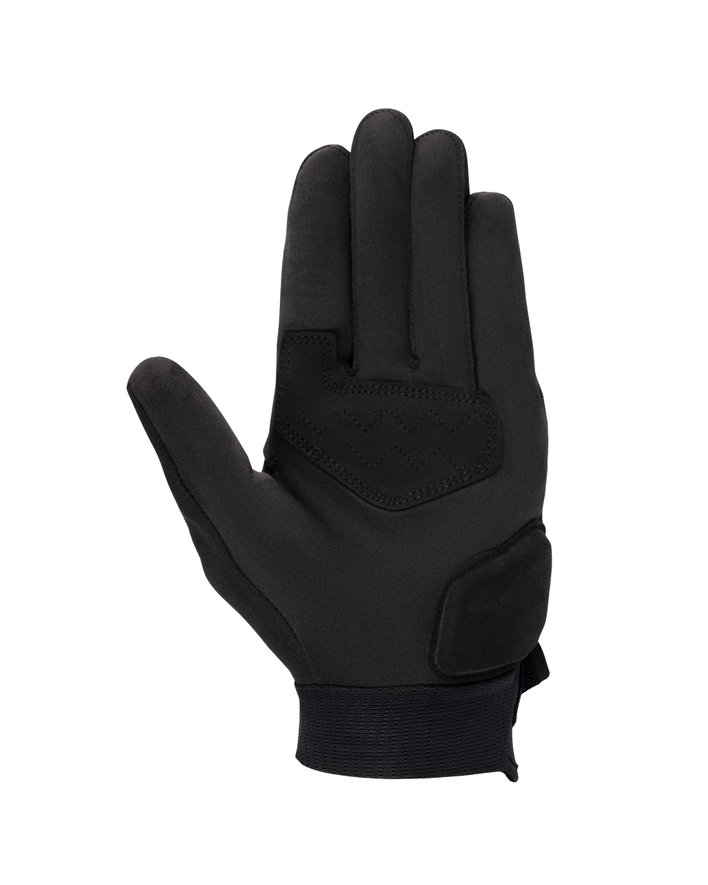 Luvas Alpinestars Stated Femininas, Pretas, vista da palma com construção em camurça sintética, palma e polegar reforçados para resistência à abrasão, design elegante de motociclismo urbano