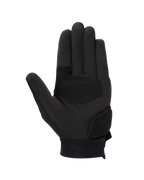 Luvas Alpinestars Stated Femininas, Pretas, vista da palma com construção em camurça sintética, palma e polegar reforçados para resistência à abrasão, design elegante de motociclismo urbano