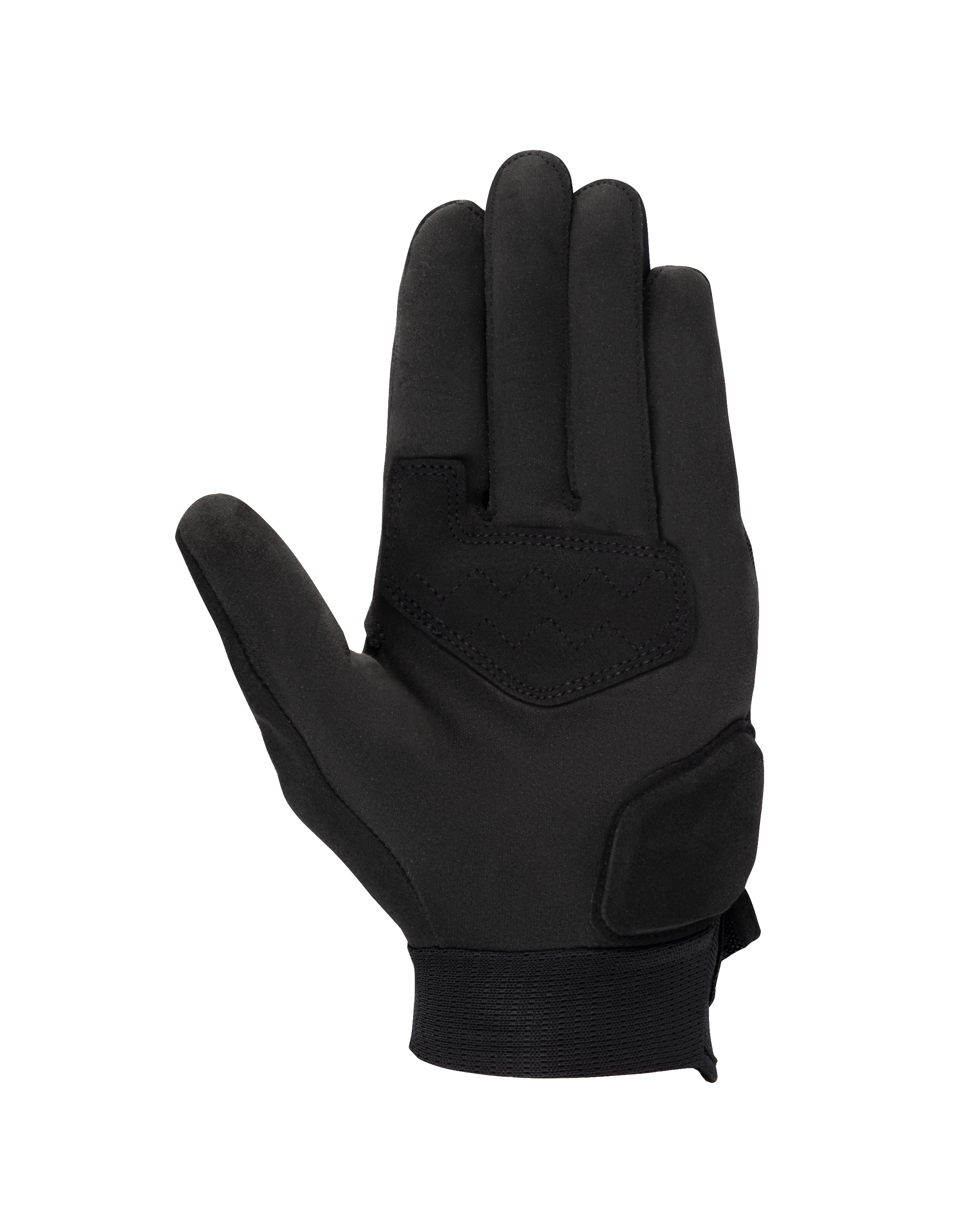 Luvas Alpinestars Stated Femininas, Pretas, vista da palma com construção em camurça sintética, palma e polegar reforçados para resistência à abrasão, design elegante de motociclismo urbano
