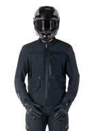 Alpinestars St-7 Prime GORE-TEX Jacket, Black Motorcycle Touring Jacket, Waterproof and Breathable, Front Zipper, Multiple Pockets, Worn with Matching Helmet and Gloves, Premium Protection for All-Weather Riding