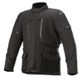 Alpinestars Ketchum GORE-TEX Jacket, casaco de moto para turismo em preto, com gola alta, múltiplas aberturas de ventilação com fecho e bolsos cargo amplos, cintas ajustáveis nas mangas e na cintura, painéis reforçados nos ombros e construção têxtil durável para condução de aventura
