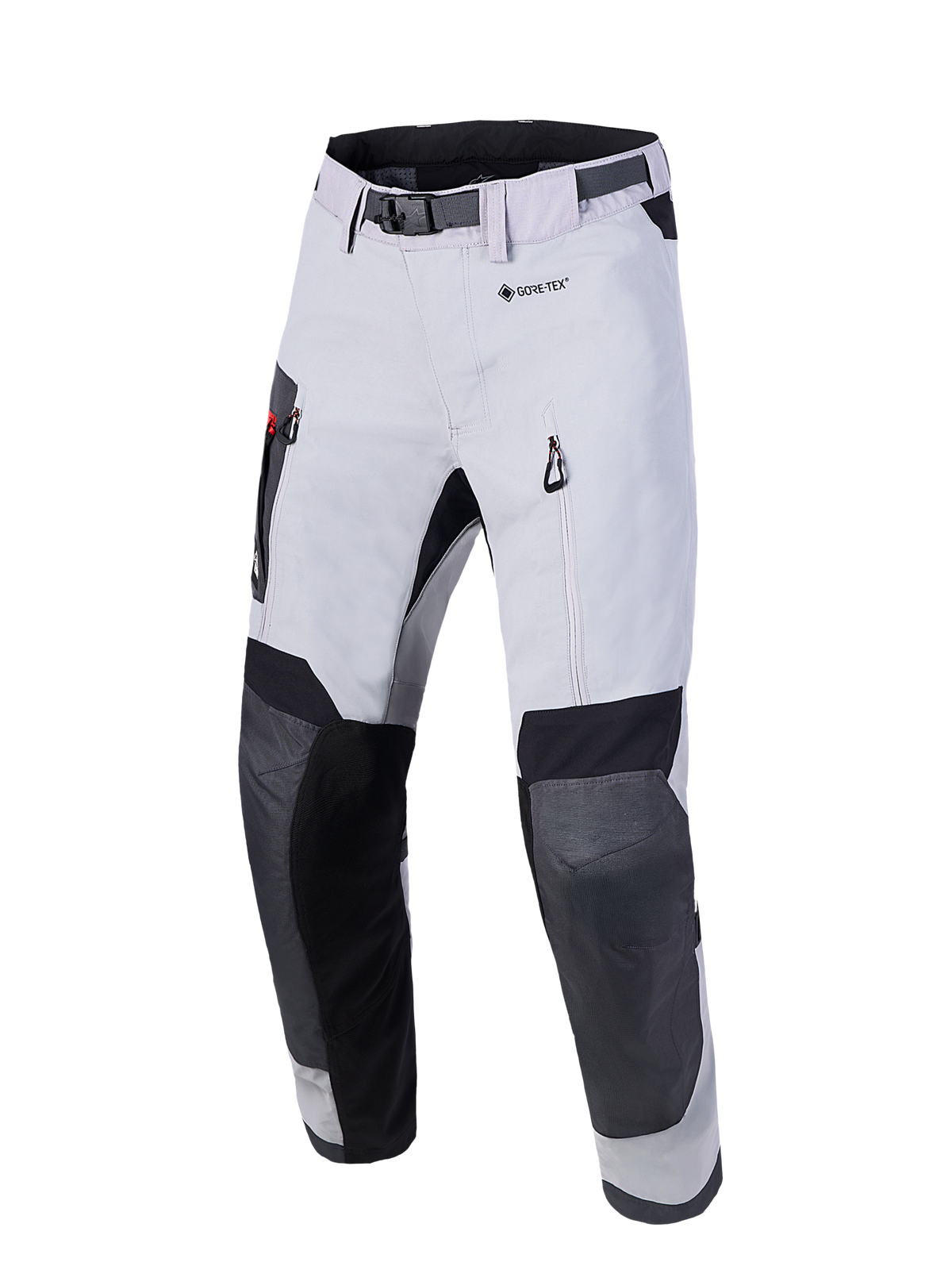 Alpinestars Arenis Gore-Tex, calças de moto touring de aventura, cinzentas e pretas, construção laminada GORE-TEX impermeável com proteção CE e ventilação