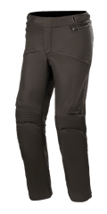 Alpinestars Stella Road Pro GORE-TEX Pants, calças de motociclismo touring para mulher, pretas, tecido impermeável e respirável, joelhos articulados com tecido canelado reforçado, bolsos com fecho de correr e tiras de ajuste na cintura