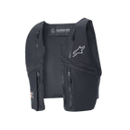 Colete Tático Alpinestars Techdura, preto, colete de enduro destacável para o Casaco Techdura, com quatro bolsos de peito com fecho, painéis de malha para ventilação e logótipo Alpinestars cinzento