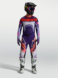 Alpinestars Supertech Dyna, conjunto de motocross para homem, roxo e rosa fluo, camisola e calças de competição