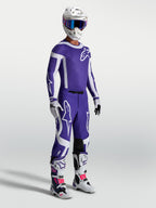 Alpinestars Supertech Vesta, calças de motocross para homem, azuis e brancas, equipamento profissional de corrida off-road.