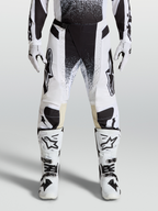 Alpinestars calças Techstar Swan 2027, calças de motocross para homem, brancas e pretas, material ripstop elástico durável.