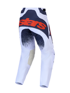 Alpinestars calças Techstar Swan de motocross, homem, vista traseira, lilás claro e cinzento escuro, logótipo vermelho fluo