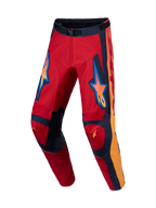Alpinestars calças Racer Hunt, calças de motocross para homem, vermelhas e coral, com pernas pré-curvadas para off-road.