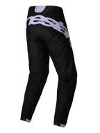 Alpinestars 2025 Racer Graphite Pants, Motocross Pants, Black and Gray, rear view featuring large gray branding across the seat, pre-curved legs, and durable technical fabric for off-road racing