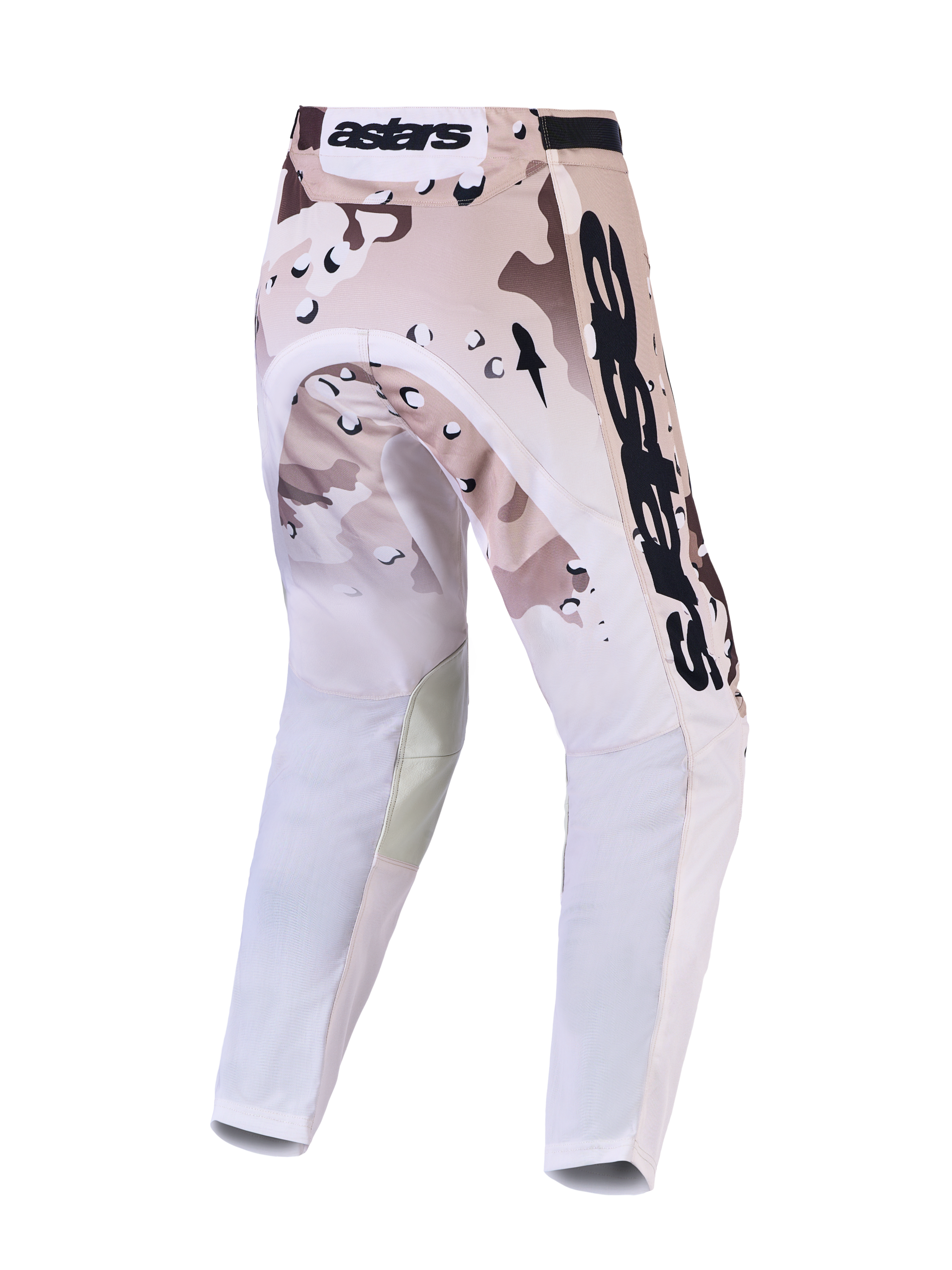 Alpinestars Racer Lone, calças de motocross para homem, camuflagem deserto e preto, com painéis Stretchnet ventilados.
