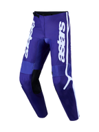 Alpinestars Calças Fluid Apex V2, calças de motocross para homem, azul escuro e branco, construção durável em polifabric 600D com joelhos reforçados e design ergonómico