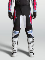 Alpinestars calças Fluid Drag, calças de motocross para homem, pretas e vermelhas, com politecido 600D e painéis elásticos.