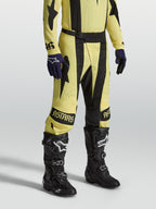 Alpinestars Techstar Atrox, calças de motocross para homem, amarelas e pretas, em ripstop elástico durável.