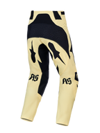 Alpinestars Techstar Atrox, calças de motocross amarelas e pretas, vista traseira com perfurações a laser.