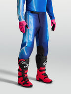 Alpinestars Fluid Kepler, calças de motocross para homem azuis, com pernas pré-curvadas e construção em polifabric 600D.