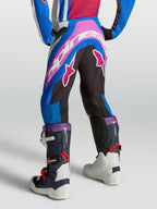 Alpinestars Calças Supertech Maven Juventude, calças de motocross para jovens, azul, rosa e branco, ajuste atlético racing premium
