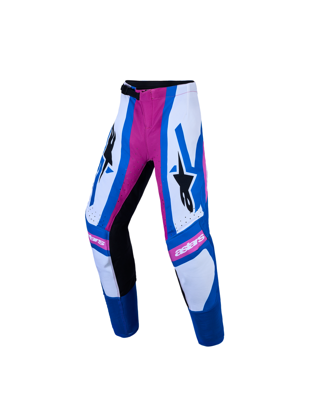 Alpinestars calças Supertech Maven jovem AND juventude Supertech Maven gear set, calças de motocross brancas, rosa e azuis