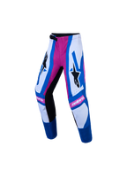 Alpinestars calças Supertech Maven jovem AND juventude Supertech Maven gear set, calças de motocross brancas, rosa e azuis