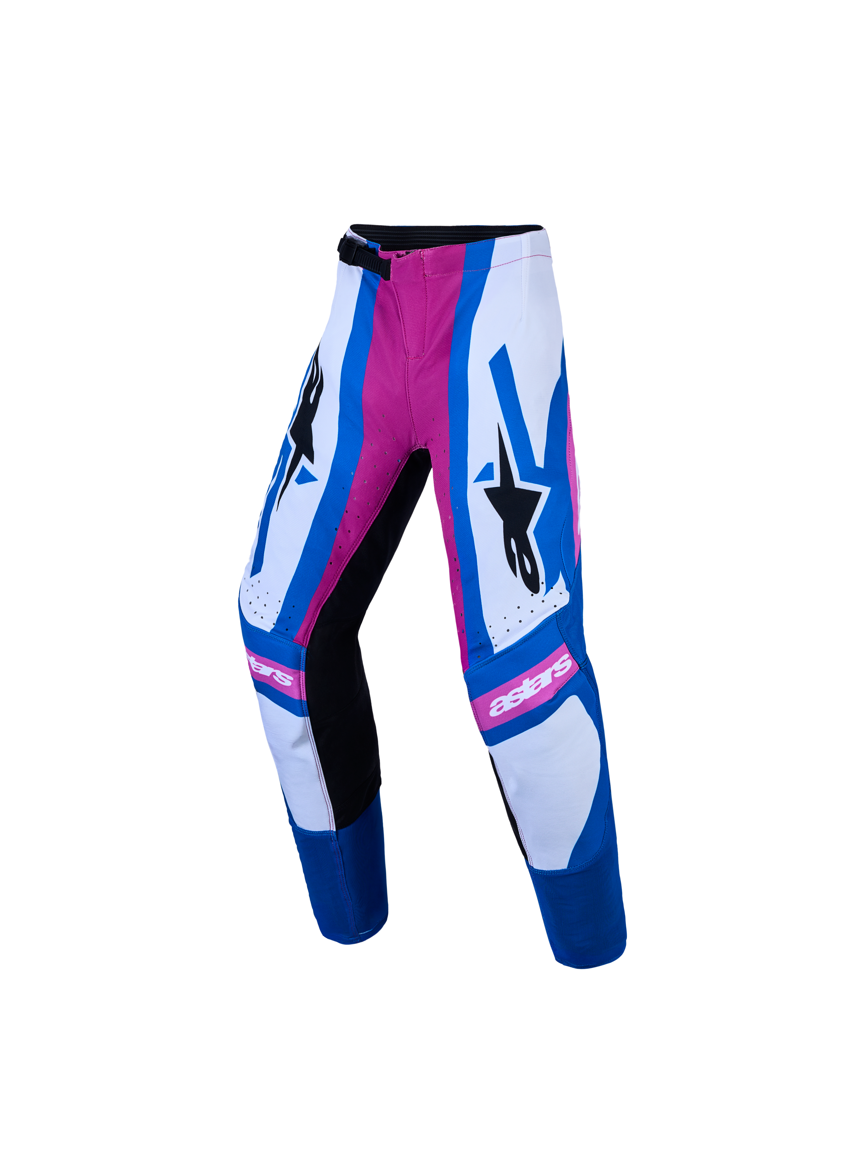 Alpinestars calças Supertech Maven jovem AND juventude Supertech Maven gear set, calças de motocross brancas, rosa e azuis