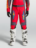 Alpinestars Calças Fluid Hunt Juventude, calças de motocross vermelhas e cinzentas para todo-o-terreno, design ergonómico