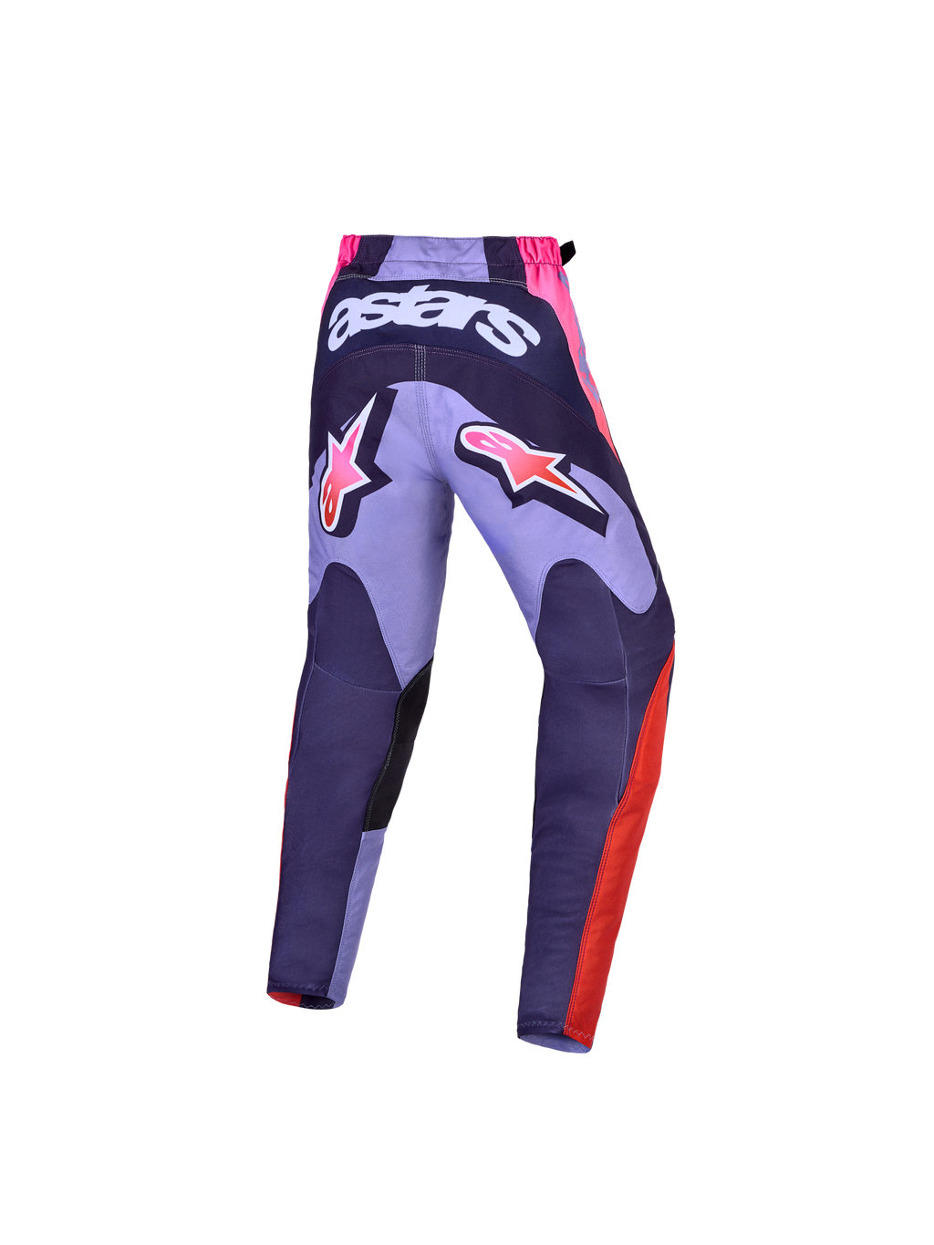 Alpinestars Calças Fluid Hunt Juventude 2027, calças de motocross e off-road para jovens, roxas e rosa, logótipo Astars traseiro e corte desportivo