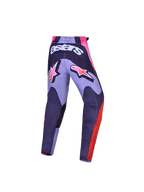 Alpinestars Calças Fluid Hunt Juventude 2027, calças de motocross e off-road para jovens, roxas e rosa, logótipo Astars traseiro e corte desportivo