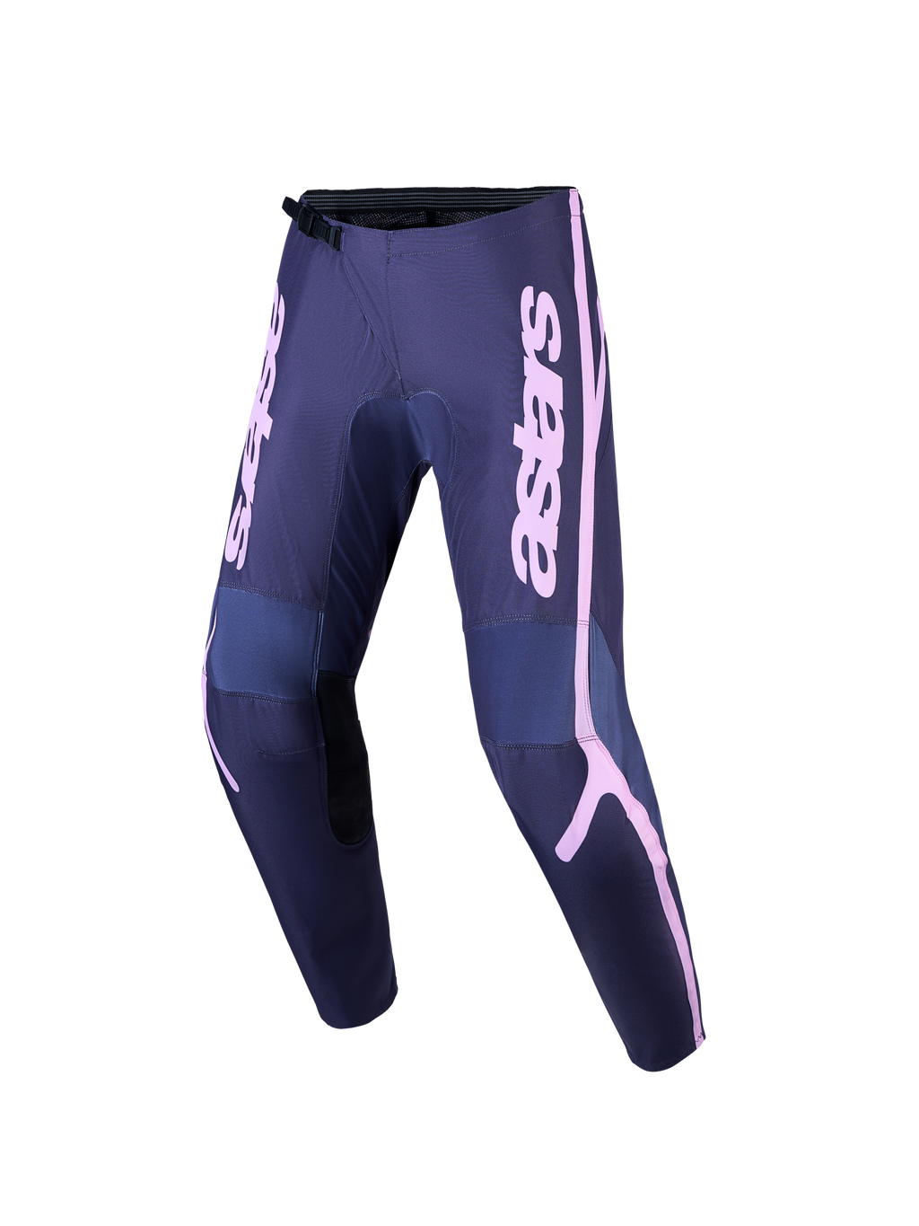 Alpinestars Stella Fluid Apex V2, calças de motocross para mulher, cinzentas e rosa, com construção reforçada para off-road.