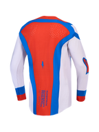 Alpinestars camisola Supertech Vesta para homem, lilás, vermelha e azul, vista traseira com ventilação perfurada a laser.