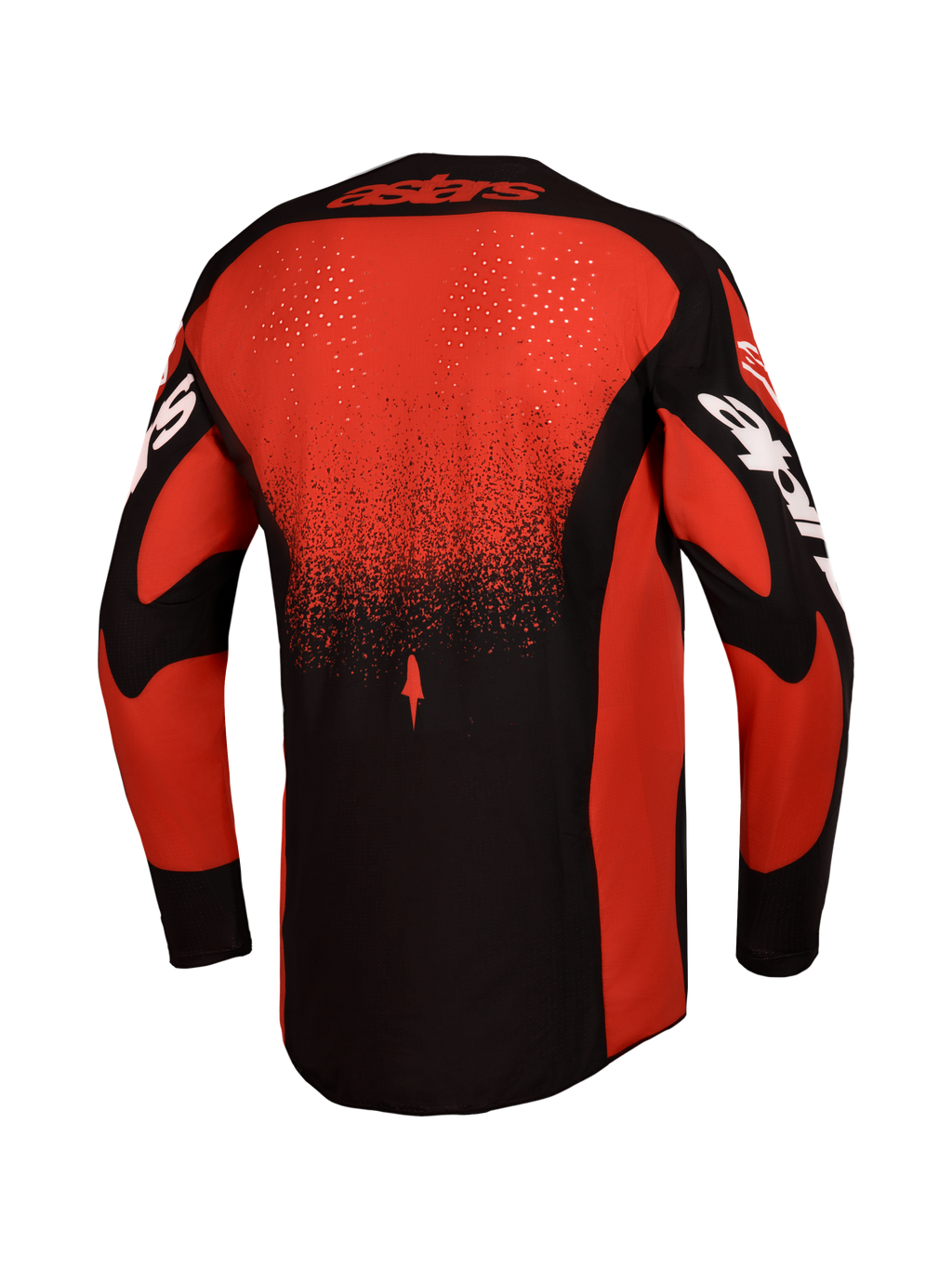 Camisola Techstar Swan AND Gear Set da Alpinestars, motocross, homem, vermelha e preta, vista traseira com ventilação a laser