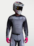 Camisola Alpinestars Racer Amber, camisola de motocross para homem, cinzenta e carvão, em polifibra respirável.