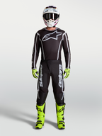 Alpinestars camisola e conjunto Fluid Apex V2 para homem, em preto, prateado e amarelo fluorescente, para motocross.