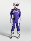 Alpinestars Fluid Apex V2 Jersey AND Gear Set, Deep Blue and White motocross apparel with helmet and boots.