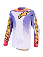 Alpinestars Fluid Drag, camisola de motocross para homem, lilás e azul, em polifabric respirável que absorve a humidade