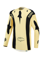 Alpinestars Techstar Atrox, camisola de motocross para homem, amarela e preta, com perfurações a laser respiráveis.
