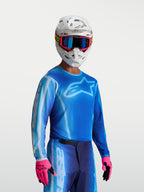 Alpinestars Fluid Kepler, camisola de motocross para homem, azul, manga comprida, respirável, ideal para todo-o-terreno.