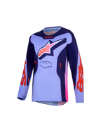 Camisola Alpinestars Fluid Hunt Jovem, camisola de motocross roxa e rosa, material respirável para off-road