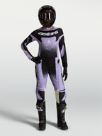 Alpinestars Stella Techstar Swan, calças de motocross para mulher, roxo claro e preto, para performance em todo-o-terreno.