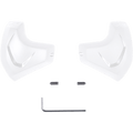 Alpinestars Elbow Sliders, brancos, conjunto de substituição com dois insertos de poliuretano, parafusos de montagem e chave Allen, formato anatómico para macacões de corrida de motociclismo