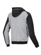 Alpinestars Chrome V2 Sport Hoodie, casaco de moto urbano para homem, preto e cinzento mesclado, vista traseira.