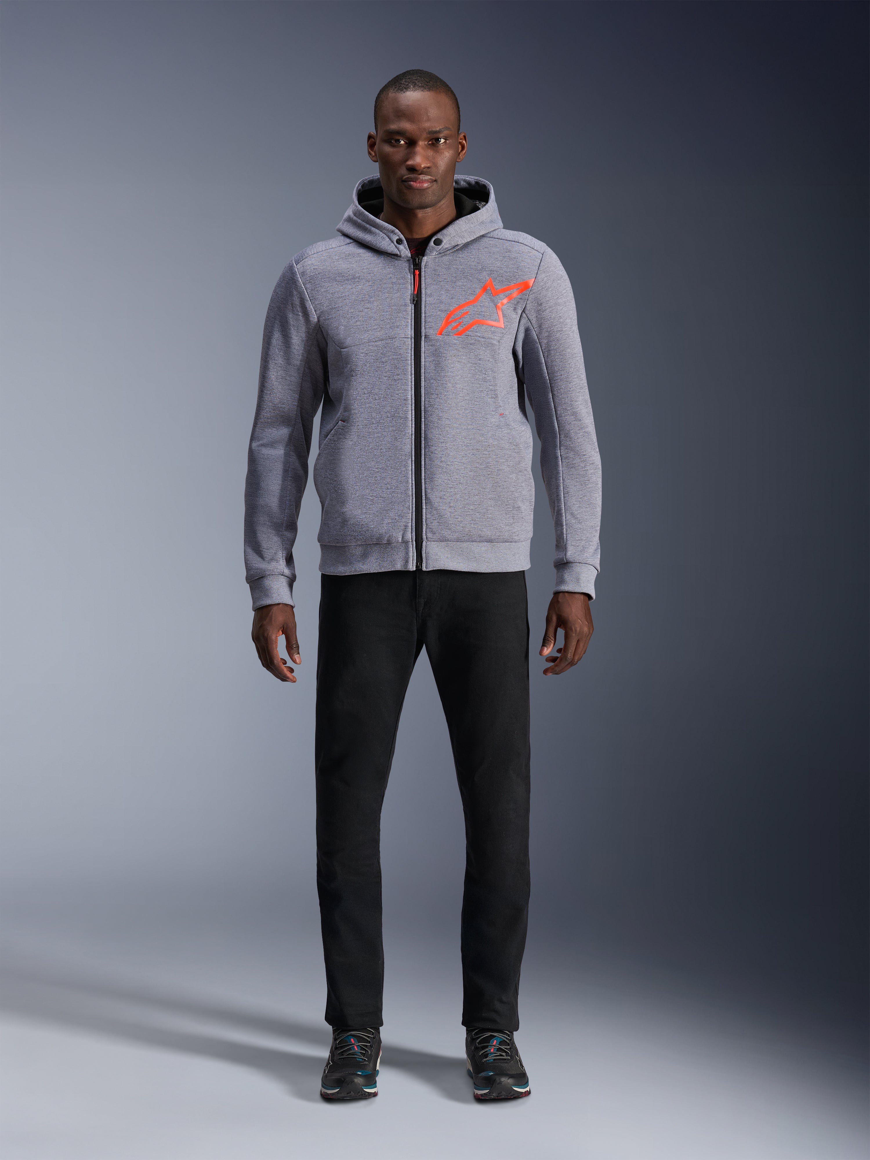 Chrome V2 Sport - Gray Motorcycle Hoodie | Alpinestars®