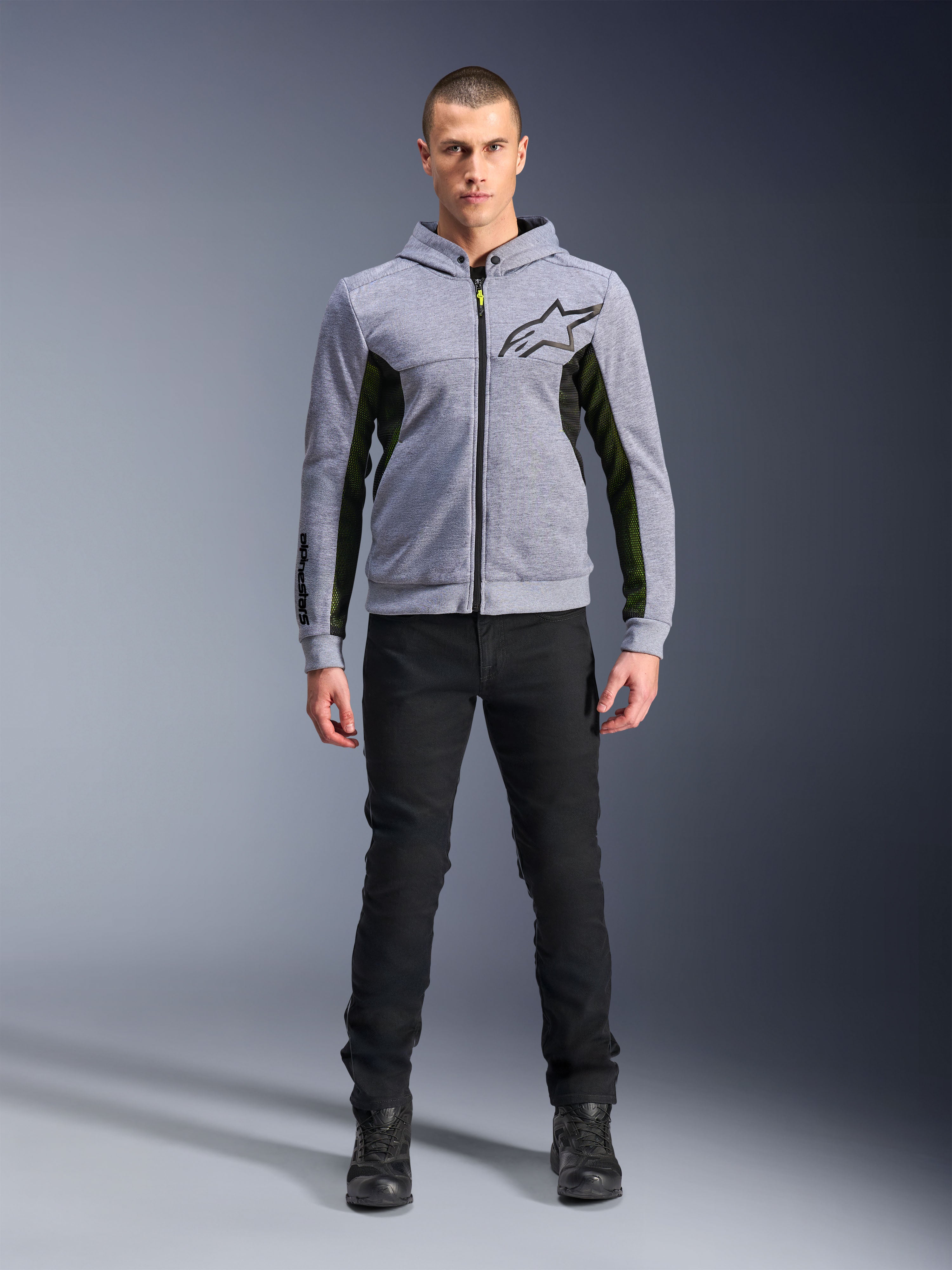 Chrome Air Sport Hoodie - Gray Motorcycle Jacket | Alpinestars®